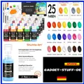 Produktbild: 25 Farben | 60 ml Flaschen | wasserfest für Kunst