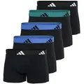 Produktbild: adidas Herren Boxershorts, 5er Pack - Trunks, Active Flex Cotton, Logo Schwarz/Blau/Grün XL