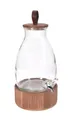Produktbild: Spetebo Wasserkaraffe Getränkespender aus Glas mit Holz Ständer - 5,5 L, (Packung, 1 tlg), Wasserspender mit Zapfhahn