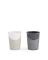 Produktbild: Twistshake Baby-Trinkbecher 170 ml – 2er-Set | Free Flow Open Cup zum Lernen | Unzerbrechlicher wiederverwendbarer Plastiktrinkbecher | BPA-frei, 6+ Monate | Schwarz Weiß