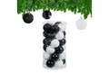 Produktbild: relaxdays Weihnachtsbaumkugel Weihnachtskugeln im 30er Set (30 St), Schwarz-Weiß