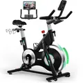 Produktbild: [2026 MODELL] Heimtrainer Fahrrad, DMASUN Ergometer Hometrainer Fahrrad mit Verstellbarem Magnetwiderstand, Hantelständer, Schwererem Schwungrad, LCD-Monitor, Höhenverstellbar, Fitnessbike Bis 180KG
