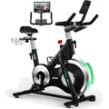 Produktbild: Heimtrainer Fahrrad, Ergometer, Magnetwiderstand, Hantelständer, LCD, bis 180kg