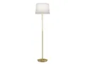 Produktbild: TRIO Leuchten LED Stehlampe, LED wechselbar, Warmweiß, höhenverstellbar Lampenschirm Stoff Designklassiker golden H 138-180cm
