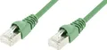 Produktbild: Telegärtner 100007965 RJ45 Netzwerkkabel, Patchkabel CAT 6a S/FTP 0.50 m Grün Flammwidrig, mit Rastnasenschutz, Flammwidrig, Halogenfrei, UL-zertifi