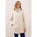 Produktbild: Fellimitatmantel CECIL, Damen, Gr. XL44, weiß (teddy vanilleweiß), Stoff, Obermaterial: 100% Polyester; Futter: 100% Polyester; Füllung: 100% Polyester, unifarben, normal kniefrei, ohne Ausschnitt, abgesteppt, Mäntel, mit Kapuze mit Tunnelzugband