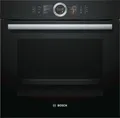 Produktbild: Bosch HSG636BB1 Serie 8 Backofen Elektro 4D Heißluft / Dampfbackofen, schwarz, A