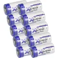 Produktbild: 10x CR123 CR123A DL123A Batterien 3V 1550mAh CR17345 Ultra Lithium Foto für Digitalkamera, Alarmanlagen, Sicherheitstechnik, Rauchmelder, Taschenlampen AKKUman Set (10er)