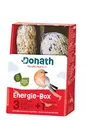 Produktbild: Donath Energie-Box 3+1-3 Meisenknödel im Netz a 100g und 1 Nussstange a 120g - viel Abwechslung - wertvolles Ganzjahres Wildvogelfutter - aus unserer Manufaktur in Süddeutschland