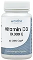 Produktbild: Woscha Vitamin D3 10000 IE - 60 Embo-caps (1809,09 EUR/kg)