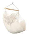 Produktbild: La Siesta®- Habana Hängesessel Basic Size für Entspannung & Stil: 360° Drehgelenk, hochwertiges Bambusholz - GOTS-zertifizierte Baumwolle. (Latte)