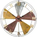 Produktbild: Beliani - Bunte Wanduhr Silber Mit Gold Ø 60 Cm Im Metallic Look Rund Klassisch