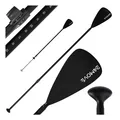 Produktbild: 24MOVE® Paddel Einzelpaddel Stechpaddel für SUP Stand Up Board, Kajak, Leicht aus Aluminium 210cm, verstellbar schwarz