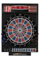 Produktbild: Dartautomat Premium Silver, elektronische Dartscheibe mit High-End Level 41 Spiele, Profi 2-Loch Turnierausführung, LED-Anzeigen, inkl. 12 Softdarts