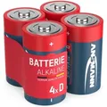 Produktbild: ANSMANN Alkaline Batterien Mono D LR20 1,5V, 4 Stück