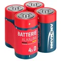 Produktbild: ANSMANN Batterien Red Alkaline Alkali-Mangan Mono D 1,5 V, 4 St.