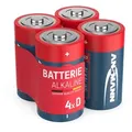 Produktbild: Ansmann Alkaline Batterien Mono D Lr20 1,5v, 4 Stück