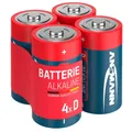 Produktbild: ANSMANN Batterien Red Alkaline Alkali-Mangan Mono D 1,5 V, 4 St.