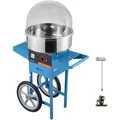 Produktbild: VEVOR Elektrische Zuckerwattemaschine mit Wagen, 1000 W kommerzielle Zuckerwattemaschine mit Abdeckung, Edelstahlschüssel, Zuckerschaufel und Schublade, für Kindergeburtstage, Familienfeiern, blau