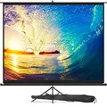 Produktbild: Beamer Leinwand mit Stativ 100-120 Zoll - Projektor-Leinwand für den Innen- und Außenbereich für Film- und Büropräsentationen - Einstellbar von 4:3 bis 16:9 HD knitterfrei, Premium-Qualität