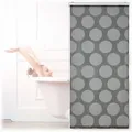 Produktbild: Duschrollo, 80x240 cm, Seilzugrollo für Dusche & Badewanne, Badrollo wasserabweisend, Decke & Fenster, grau - Relaxdays