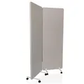 Produktbild: hjh OFFICE Mobile Akustik Trennwand 2er Set 177 x 60 cm FLEXMIUT 1 Stoff Raumteiler mit Rollen & Gleiter, Grau
