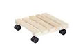 Produktbild: WAGNER design yourself Pflanzenroller PALETTI in diversen Größen I für Innenbereich I rund und eckig I aus FSC® Massivholz, natur I Tragkraft 100 kg - Made in EU