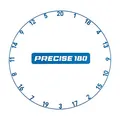 Produktbild: Precise180 - Onepiece Zahlenring - Arctic Blue - Premium Dartzahlenring aus 2mm dicken Stahl - 16 Farben - Dartscheiben Nummernring - Dartzubehör