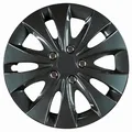 Produktbild: Cartrend Radzierblenden Storm 38 cm (15 Zoll) schwarz 4 Stück