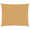 Produktbild: vidaXL Sonnensegel, Segelmarkise mit Edelstahl-Befestigungen, Sonnendach für Garten Terrasse Balkon Pool, Sonnenschutz, Rechteckig Sandfarbe HDPE
