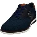 Produktbild: Slip-On Sneaker BUGATTI, Herren, Gr. 40, blau (navy, cognac), Lederimitat, Textil, Schuhe, mit elastischen Gummizügen