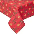 Produktbild: Homescapes - Weihnachtstischdecke Rentier, Rot, 100% Baumwolle, 137x137cm