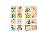 Produktbild: goki 56775 - Memospiel Berufe aus Holz, Erinnerungsspiel Klassiker Arzt, Polizei, Koch, Feuerwehr, Paare Finden, Fördert Gedächtnis, visuelle Wahrnehmung und Koordination, 32-er Set, ab 3 Jahr