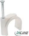 Produktbild: InLine Kabelschelle 20mm eckig, weiß, 50 Stück