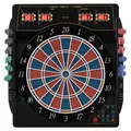 Produktbild: Dartautomat Karella CB-50, elektronische Dartscheibe mit 27 Spielen und 159 Spielvarianten, exakte Turniermaße in 2-Loch-Ausführung, Profigerät
