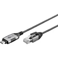 Produktbild: goobay USB-C 3.1 auf RJ45 Ethernet CAT 6 Kabel Slim/Adapterkabel/stabile kabelgebundene Internetverbindung mit Router/Netzwerk Switch/USB auf RJ45 Adapter / 2 Gbit/s / 2 Meter / 74403