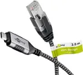 Produktbild: Goobay 74403 Ethernet-Kabel USB-C™ 3.1 auf RJ45, Slim, 2 m, 2 m, schwarz-Silber