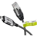 Produktbild: goobay USB-C 3.1/RJ45 Kabel 2,0 m silber, schwarz, 1 St.