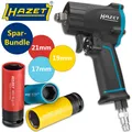 Produktbild: HAZET 9012M Schlagschrauber kurz 1100NM 1/2'' + Steckschlüsselsatz 17 19 21mm