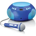 Produktbild: Lenco SCD-620BU - Kinder CD-Player Radio Mikrofon Aux-Eingang Blau - Blau