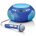 Produktbild: Lenco SCD-620 Kinder CD-Player - CD-Radio - mit Mikrofon - Karaoke Player - Titelspeicher - FM Empfänger - 2 x 1 Watt RMS - AUX-IN - Blau