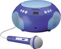 Produktbild: Lenco Radio CD player SCD-620 Karaoke für Kinder mit Mikrofon und Sticker Blau