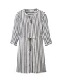 Produktbild: TOM TAILOR Shirtkleid Elegantes mit Gürtel Kurzes Gestreiftes Dress (knielang) Gestreiftes Kleid