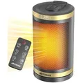 Produktbild: aktimeo Keramik Heizlüfter 1500W – Energiesparender Heater mit Thermostat, Timer, Kindersicherung, Überhitzungsschutz & Fernbedienung, Gold - Gold