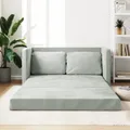 Produktbild: Bodensofa mit Schlaffunktion Hellgrau 122x204x55 cm Samt