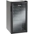 Produktbild: Bartscher Getränkekühlschrank 700182G, schwarz, mit Glastür, (B/H/T) 44 x 83 x 48 cm, 88 Liter