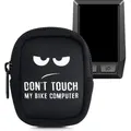 Produktbild: kwmobile Tasche kompatibel mit Bosch Kiox / Kiox 300 - Bike GPS Hülle Don't touch my bike computer Weiß Schwarz - Weiß