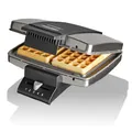 Produktbild: Cloer 1445 Brüsseler Waffeleisen für traditionelle Belgische Waffeln, 930 W, Backampel, mattiertes Edelstahlgehäuse