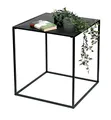 Produktbild: DanDiBo Couchtisch Schwarz Metall L Beistelltisch Wohnzimmer 96252 Tisch Beistelltisch 52 cm Sofatisch Küchentisch Modern