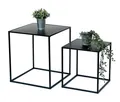 Produktbild: Couchtisch Schwarz Metall Beistelltisch Wohnzimmer Tisch Beistelltisch Modern